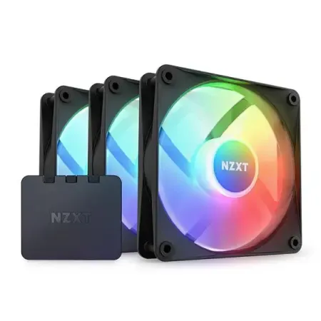 NZXT F120 RGB Core Fan (Black, 3-Pack with RGB Controller)