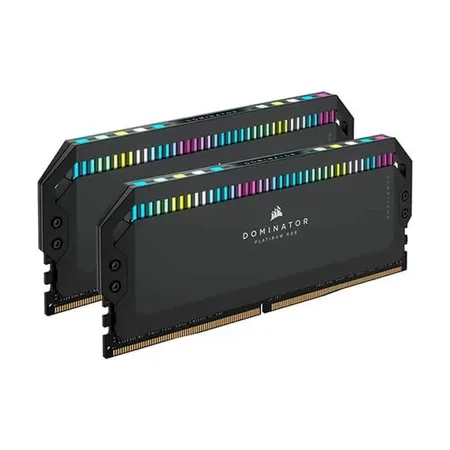 Corsair DOMINATOR PLATINUM RGB 64GB (32GB x 2) DDR5 DRAM 6000Mhz CL30 AMD EXPO & Intel XMP Memory (RAM) Black