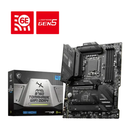 MSI MAG B760 Tomahawk WIFI DDR4 Intel Motherboard Supports Intel 12th , 13th & 14th Gen Processors