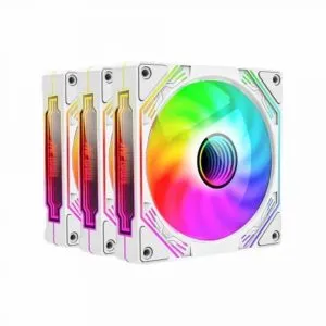 Ant Esports Sciflow ARGB 120mm Case Fan (Triple Pack) - White