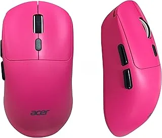 acer PopGo Wireless Mouse | 2.4G + BT5.4 Dual Mode | 500mAh Rechargeable Battery | Adjustable DPI up to 6400 | Silent Click | 6 Buttons+Scroll Wheel | 10m Range | Windows & Mac Compatible – Rose Red