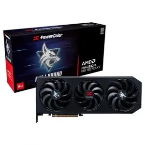 PowerColor Hellhound AMD Radeon RX 9070 XT 16GB GDDR6 Graphics Card (RX9070XT-16G-L-OC)