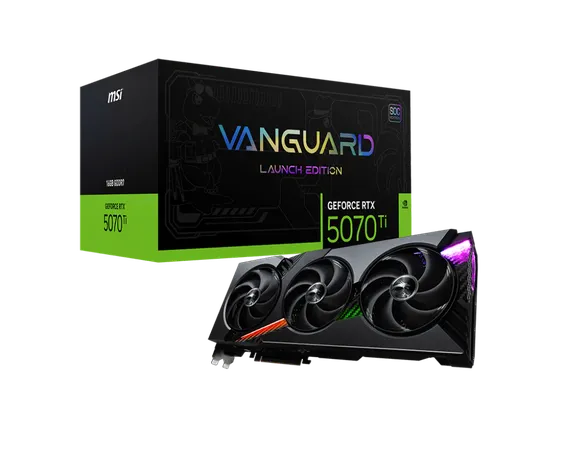MSI GeForce RTX 5070 Ti Vanguard SOC Launch Edition 16GB GDDR7 Graphics Card