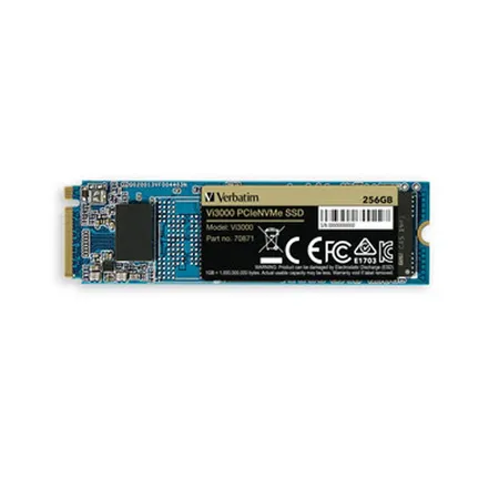 VERBATIM Vi3000 256GB M.2 NVME Gen3 Solid State Drive (SSD)