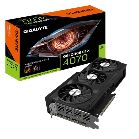 GIGABYTE RTX 4070 Windforce 3X OC V2 12GB NVIDIA Graphic Cards