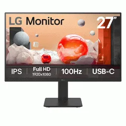 LG 27 inch Full HD IPS Monitor with Built-in FHD webcam and USB Type-C (27BA850)