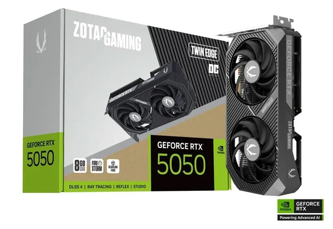 ZOTAC GAMING GeForce RTX 5050 Twin Edge OC 8GB GDDR6 Graphic Card ZT-B50500H-10M