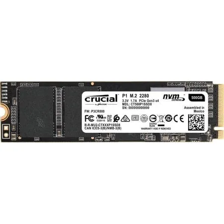 CRUCIAL P1 500GB M.2 NVME Gen3 Solid State Drive ( SSD )