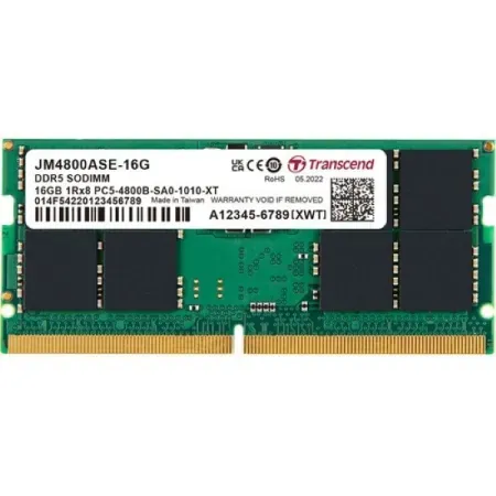 Transcend JetRam 8GB DDR5 4800 MHz Unbuffered SO-DIMM RAM Module (1 x 8GB)