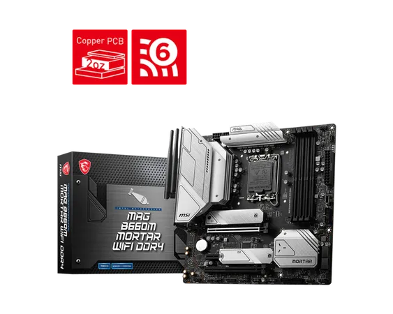 MSI MAG B660M MORTAR WIFI DDR4 INTEL LGA1700 MOTHERBOARD