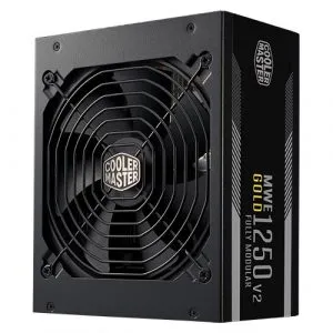 Cooler Master MWE 1250 Watt V2 80 Plus Gold Power Supply Black