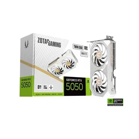 ZOTAC RTX 5050 Twin Edge OC 8GB GDDR6 White Edition Graphics Card (ZT-B50500Q-10M)