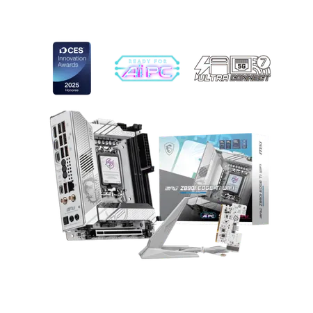 MSI MPG Z890I Edge Ti WiFi Intel LGA 1851 ATX WiFi 7 PCIe 5.0 Gaming Motherboard