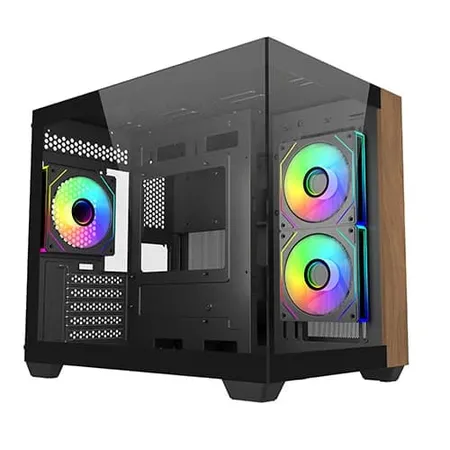 Cooler Master Elite 481 Wood ARGB M-ATX Mini Tower Case