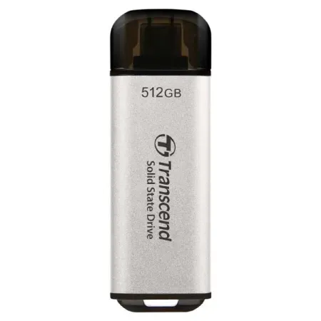 Transcend 300C 512GB USB C Portable External SSD (Silver)