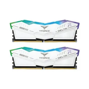 TeamGroup T- Force Delta RGB 32GB (16GB x 2) 6400MHz CL40 DDR5 Memory (RAM) White
