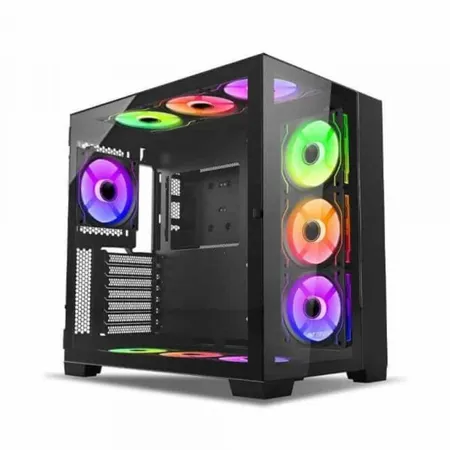 Ant Esports Crystal xl argb atx Mid Tower Cabinet With Tempered Glass Side Panel Black(CRYSTAL-XL-ARGB-BLACK)