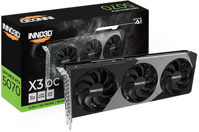 INNO3D RTX 5070 X3 OC 12GB GDDR7 GRAPHICS CARD