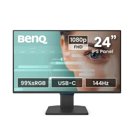 BenQ GW2490C 24" 144Hz IPS FHD Eye‑Care Home Office Monitor with USB‑C & 99% sRGB