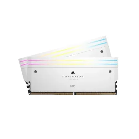 CORSAIR Dominator Titanium RGB 32GB ( 16GBx2 ) 7200MHz DDR5 RAM ( White ) ( CL34 )