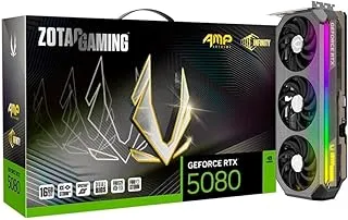 ZOTAC Gaming GeForce RTX 5080 AMP Extreme Infinity Graphics Card - Black | 16GB | DLSS 4 | GDDR7 | 256 bit | Triple Fan | 10752 CUDA Cores | Tri-Zone Spectra 2.0 ARGB | IceStorm 3.0 Advanced Cooling