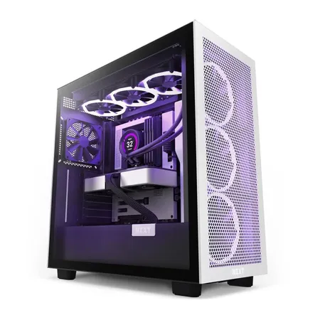 NZXT H7 Flow White 2024 Edition E-ATX Mid Tower Case