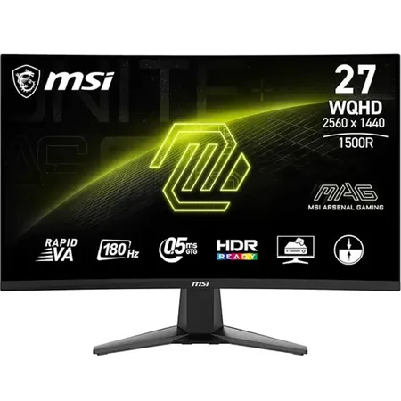 MSI MAG 27CQ6PF 27 Inch 2K WQHD 180Hz VA Panel 105% SRGB 0.5MS Adaptive Sync Gaming Monitor