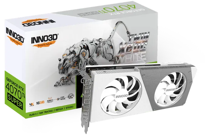 INNO3D GeForce RTX 4070 Ti Super Twin X2 OC White 16GB Nvidia Graphic Card