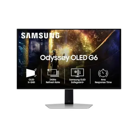 Samsung Odyssey G6 OLED 27 Inch Gaming Monitor Silver (LS27DG610SWXXL)