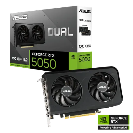 ASUS DUAL RTX 5050 8GB GDDR6 OC EDITION GRAPHICS CARD (DUAL-RTX5050-O8G)