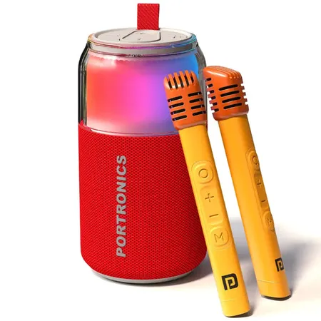 Portronics Talk Six POR 3282 10W Bluetooth Speaker with Dual Wireless Karaoke Mics