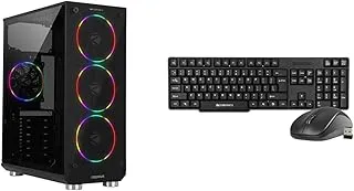 Zebronics ZEB-CRONUS Premium Gaming Cabinet with Mirror Finish Tempered Glass On Front,Tempered Glas