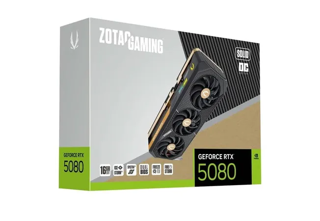 ZOTAC GAMING GeForce RTX 5080 SOLID CORE OC 16GB GDDR7 Graphics Card