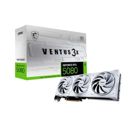 MSI GeForce RTX 5080 Ventus 3X OC White 16GB GDDR7 Graphic Card