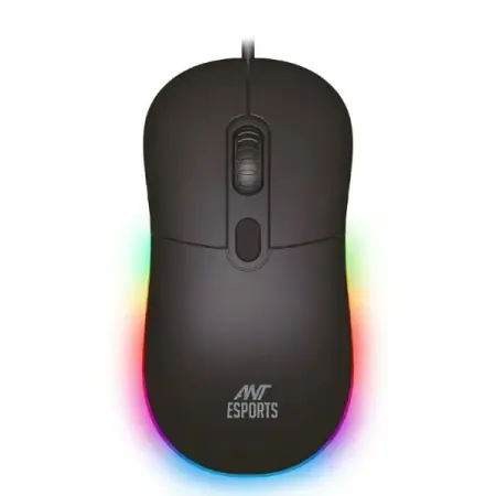 ANT ESPORTS GM40 Wired Ambidextrous RGB Optical Gaming Mouse ( GM40-RGB ) ( 2400DPI / 3 Macro Buttons ) ( Black )