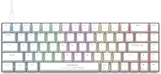 Cosmic Byte CB-GK-36 Artemis 68Key Per Key RGB Wired Mechanical Keyboard with Outemu Swappable Blue Switches and Software (White)