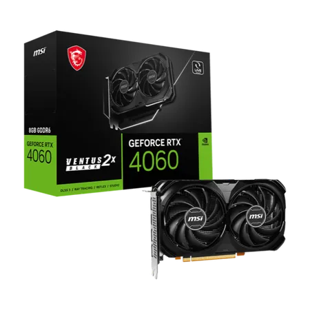 MSI GeForce RTX 4060 Ventus 2X Black 8GB Nvidia Graphic Card