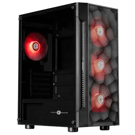 Circle Gladius M3 ATX Mid Tower Gaming Cabinet (Black)