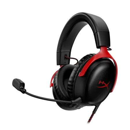 HYPERX Cloud 3 Wired USB 7.1 Surround Gaming Headphone ( Red ) ( PC / PS5 / Xbox )[ HyperX Cloud III]