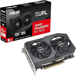 ASUS Dual Radeon™ RX 7600 V2 OC Edition 8GB GDDR6 Graphics Card (PCIe 4.0, 8GB GDDR6, HDMI 2.1, DisplayPort 1.4a, 2.5-Slot Design, Axial-tech Fans, GPU Tweak III)