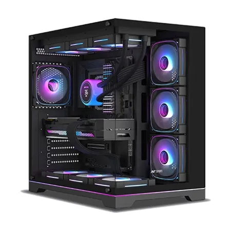Ant Esports Crystal X7 Pro Max ARGB Mid Tower Gaming Cabinet with Type-C - Black