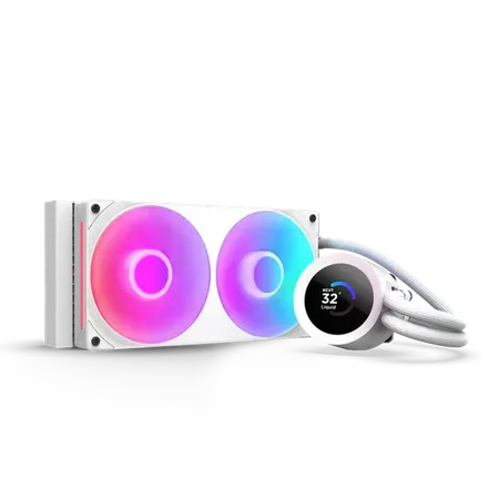 NZXT Kraken Plus 240 RGB 240mm AIO Liquid Cooler with 1.54-inch LCD-White