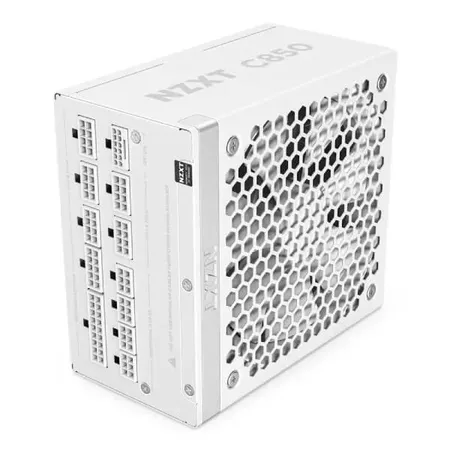 NZXT C850 Gold ATX 3.1 Fully Modular Low-Noise PC Gaming Power Supply (White)