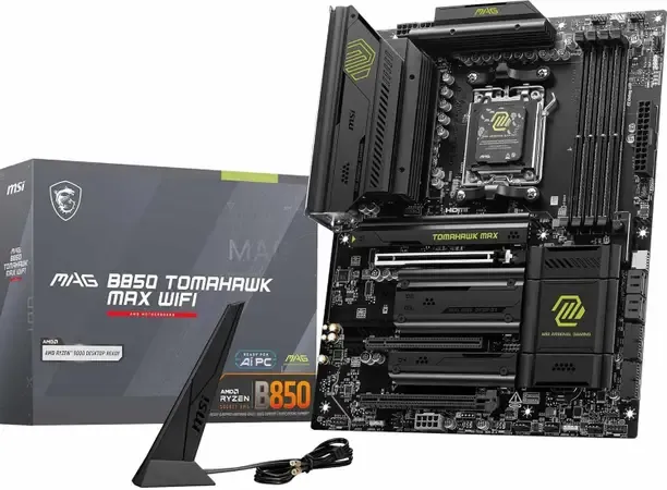 MSI MAG B850 TOMAHAWK MAX WIFI AM5Socket ATX AMD B850 Chipset DDR5 Motherboard for Desktop