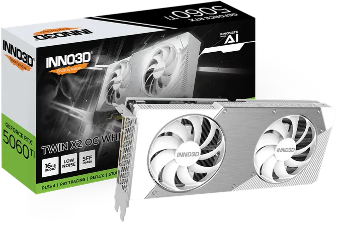 INNO3D GEFORCE RTX 5060 TI 16GB TWIN X2 OC WHITE