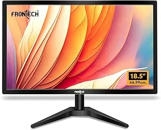 FRONTECH 18.5-inch (46.99cm), LED, HD 1366x768, 60Hz, Black, HDMI & VGA Input, 16.7M Colors, Glossy Panel, Slim Design, Wall Mountable Monitor (MON-0061)