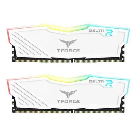 TEAMGROUP T-Force Delta RGB 32GB ( 32GB x 1 ) 3600MHz DDR4 RAM ( White ) ( CL18 )
