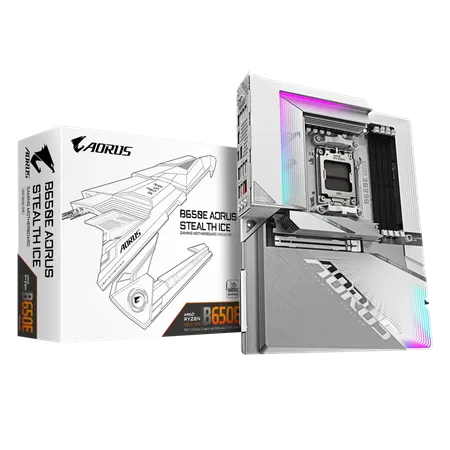 Gigabyte B650E AORUS Stealth ICE AMD AM5 ATX Motherboard (B650E AORUS STEALTH ICE)