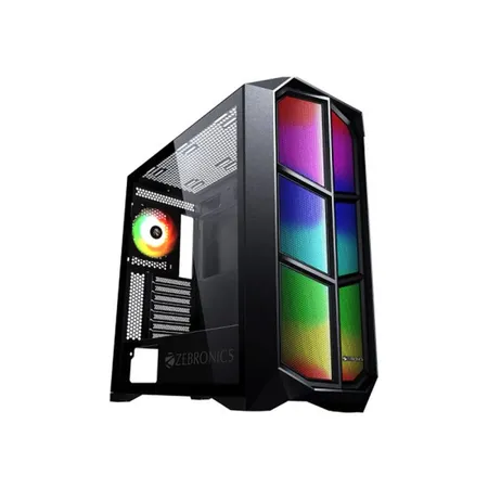 ZEBRONICS Zeb-Ironside MATX Mid Tower Cabinet (Black)
