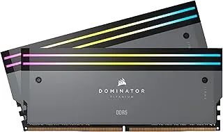 CORSAIR Dominator Titanium RGB DDR5 64GB (2x32GB) DDR5 6000MHz CL30 AMD Expo Intel XMP iCUE Compatible Computer Memory – Grey (CMP64GX5M2B6000Z30)